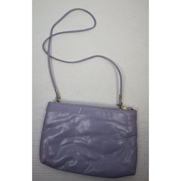 VINTAGE 80s 90s LIGHT PURPLE LAVENDER FAUX LEATHER PURSE - BAG BAZAAR - Picture 4 of 13